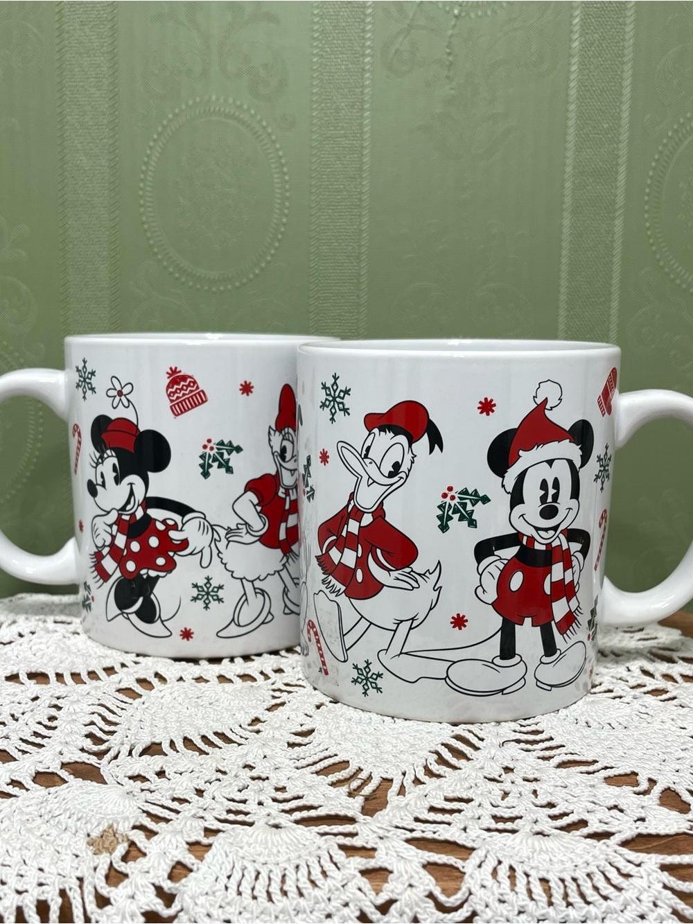 Disney Holiday Character Ceramic Mug - Red & White